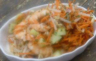 Recette de Salade de soja et crevettes