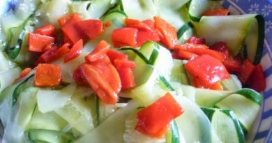 Tagliatelles de courgettes en salade